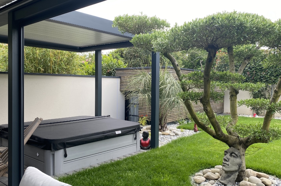 Réalisation de Stores Nantais : double pergola