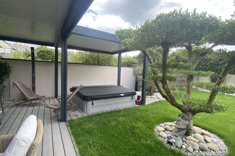 Réalisation de Stores Nantais : double pergola